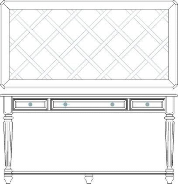 Hooker Furniture Brookhaven Distressed Cherry Console Desk With Fluted Legs, Keyboard Drawer & Integrated Power, 60" 281-10-458