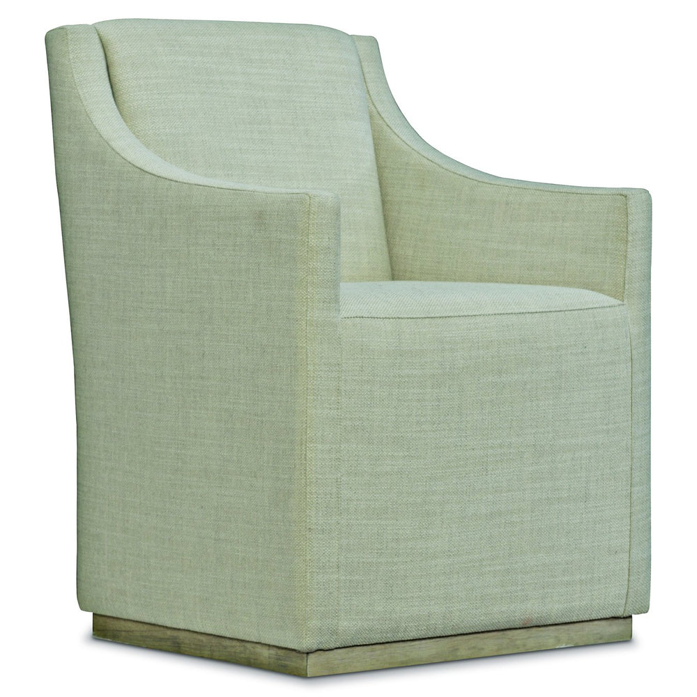 Bernhardt Bernhardt Casey Arm Chair With Slipcover Stitching, Morel Plinth Base & Casters For Cozy Style 398504G