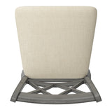 Homelegance By Top-Line Juliette Double X-Back Wood Swivel Bar Stool Grey Rubberwood