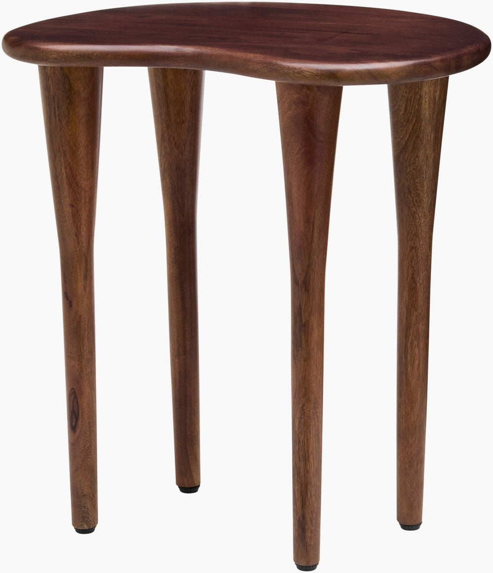 Surya Wagner Solid Mango Wood End Table Mid-century Modern Accent for Living Room or Bedroom WGNR001-182014