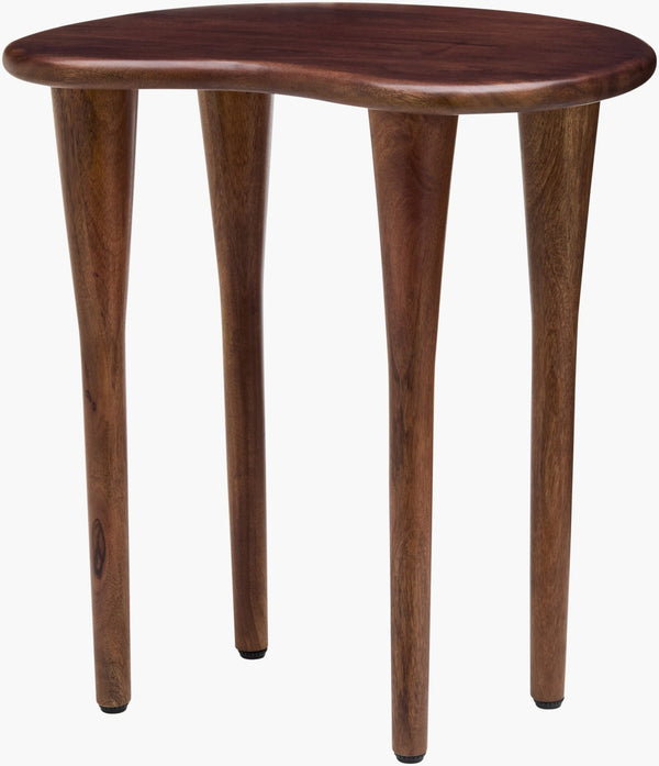 Surya Wagner Solid Mango Wood End Table Mid-century Modern Accent for Living Room or Bedroom WGNR001-182014