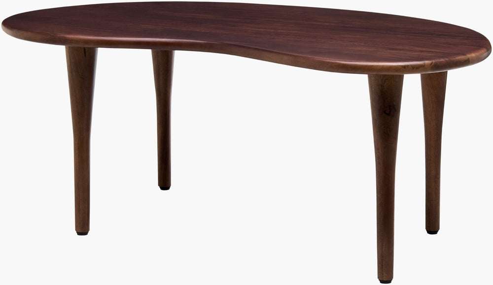 Surya Wagner Solid Mango Wood Coffee Table Mid Century Modern Living Room Statement Piece WGNR002-164430