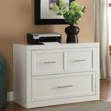 Parker House Catalina 40 In. Lateral File and Hutch Cottage White Poplar Solids / Birch Veneers CAT#476-2