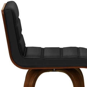 English Elm Roland Swivel Bar Stool – Chic Black Vegan Leather With Mid-Century Modern Design For Any Space B136P159556-GIGA
