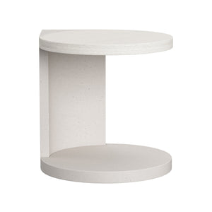 Bernhardt Bernhardt Stratum Side Table — Sculptural Teardrop Accent Table In Mist & Fossil Faux Stone Finishes 325125