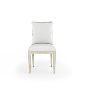 A.R.T. Furniture Set Of 2 - Cotiere Contemporary Side Chair - Stylish Linen Blend, Parawood Construction, Comfort & Durability - Set Of 2 Beige, White Parawood Solids,Foam,Lose Fibers,Fabric 299202-2349