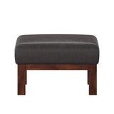 Homelegance By Top-Line Parcell Mission-Style Dark Oak Finish Wood Ottoman Brown Solid Wood