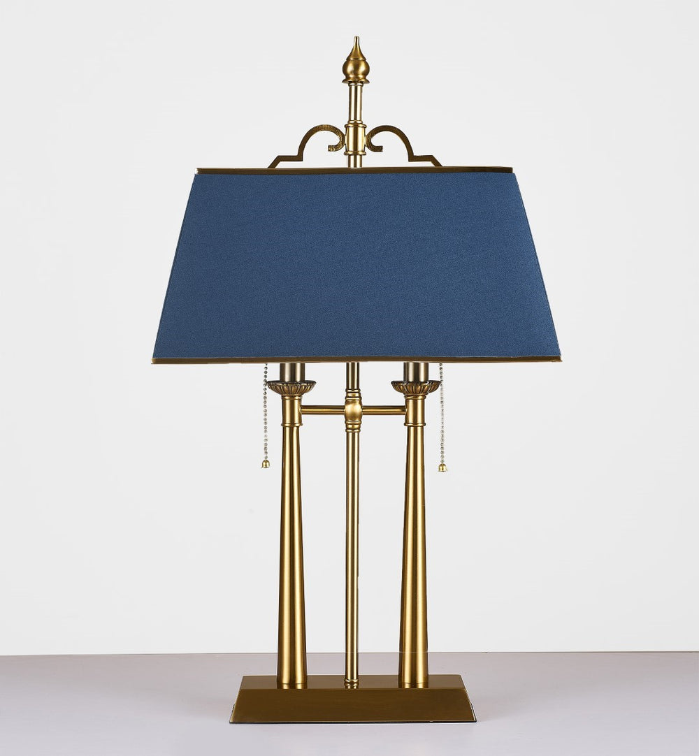 Pasargad Home Executive Table Lamp – Elegant Stainless Steel Design With Dual E26 Bulb Sockets Brushed Gold Stainless Steel Wh-1600