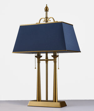 Pasargad Home Executive Table Lamp – Elegant Stainless Steel Design With Dual E26 Bulb Sockets Brushed Gold Stainless Steel Wh-1600