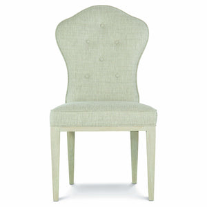 Bernhardt Bernhardt East Hampton Side Chair In Cerused Ash Finish With Muted Gray Tufted Upholstery, Neo-Traditional Elegance 395541