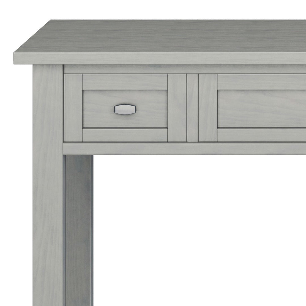 English Elm Warm Shaker Desk In Fog Grey - Handcrafted Solid Wood With Storage Drawers & Transitional Design B136P159730-GIGA