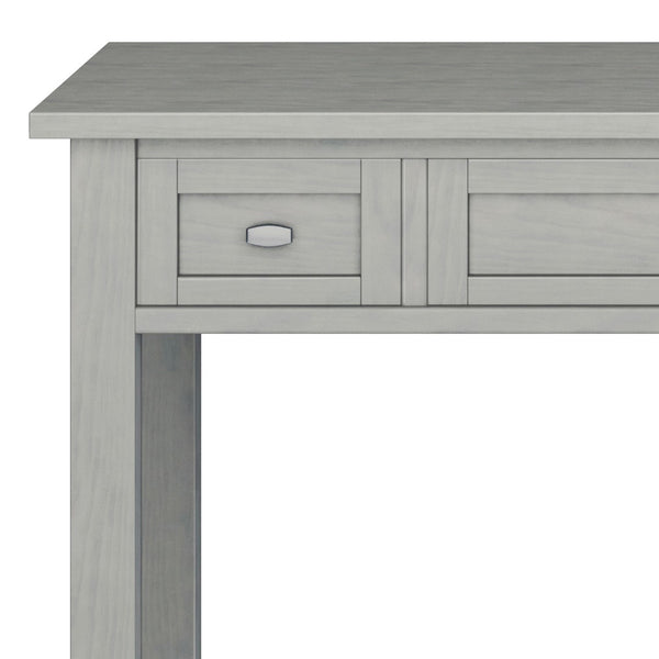 English Elm Warm Shaker Desk In Fog Grey - Handcrafted Solid Wood With Storage Drawers & Transitional Design B136P159730-GIGA