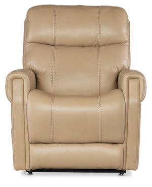 Hooker Furniture Carroll Ultra-Soft Sorrento Sand Power Recliner With Lift, Motorized Headrest & Lumbar Support RC603-PHLL4-082