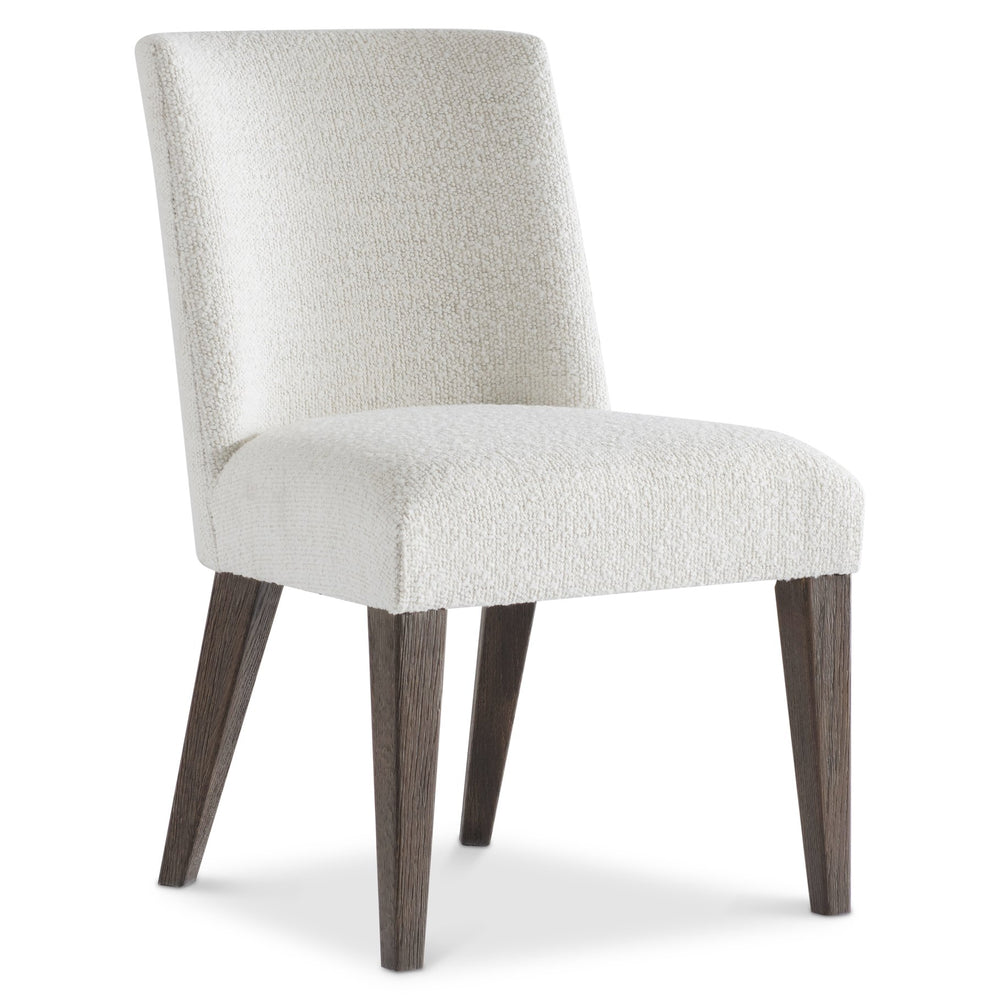 Bernhardt Bernhardt Outline Side Chair With Performance Fabric, Wire-Brushed Oak Legs, Modern Casual Comfort 360543