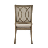 Homelegance By Top-Line Ramona Antique Beige Fabric Dining Chairs (Set of 2) Taupe Rubberwood