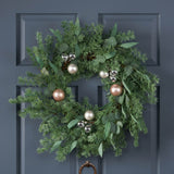 Christopher Knight Home® - Noble House - Frohock 26" Pine Artificial Wreath with Ornaments