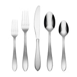 Cambridge Delia 20-Piece Flatware Set, Satin Mirror Finish, Service for 4, Dishwasher Safe