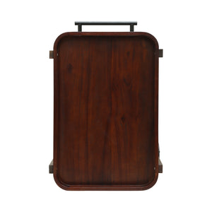 English Elm Christopher Knight Home® - TROLLEY Christopher Knight Home Selleck Mahogany Wood Bar Cart 24"D x 31.75"W Stylish Mobile Server for Entertaining and Bottle Storage 63113.00
