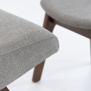 VIG Furniture Whitney Grey Autumn Fabric Accent Chair & Ottoman Set With Walnut Frame, Ergonomic Comfort, Cozy Nook VGMAMI-558-GRY