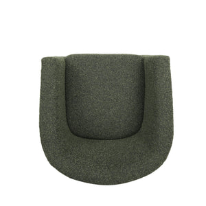 English Elm Swivel Barrel Club Chair Upholstered 360 Degree Base for Living Room Reading Nook 57685.00FBLKGRN
