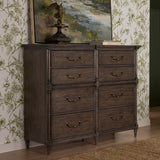 Revival Row 8-Drawer Bureau Brown with Chimney Smoke Finish P348101 Pulaski Furniture