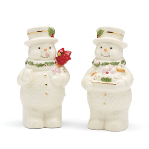 Lenox Happy Holly Days Snowmen Salt & Pepper Set Ivory, IVORY PORCELAIN 896361