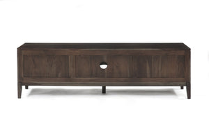 Porter Designs Porter Fall River Solid Sheesham Wood Tv Stand - Contemporary Chic Design In Black Walnut Finish Gray Wood 06-117-03-4421