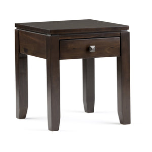 English Elm Cosmopolitan End Table - Rich Mahogany Brown With Storage, Modern Design For Any Living Space B136P159516