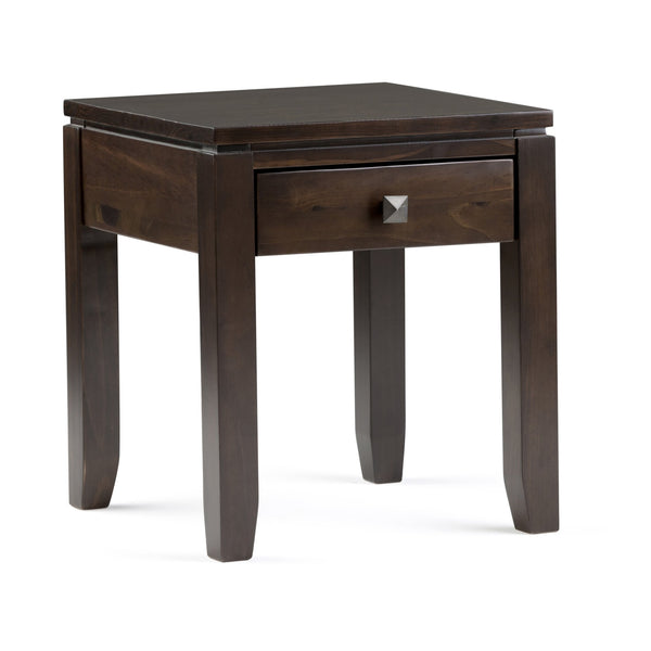 English Elm Cosmopolitan End Table - Rich Mahogany Brown With Storage, Modern Design For Any Living Space B136P159516