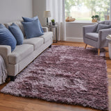 Feizy Rugs Indochine Plush Hand-tufted Polyester Shag Rug - Luxurious High Pile For Contemporary Spaces Purple,Pink Polyester 4944550famt000c50