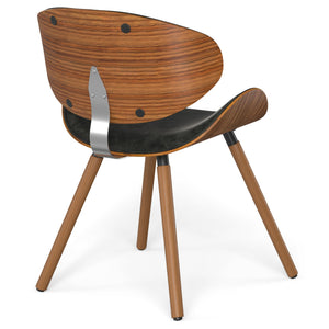 English Elm Marana Dining Chair - Modern Slate Grey Vegan Leather With Walnut Frame For Stylish Comfort B136P158915