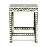 Christopher Knight Home® - Noble House - Eutaw Handcrafted Boho Mango Wood End Table, Gray and White