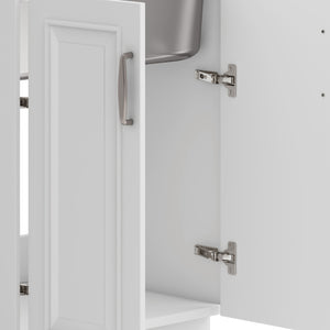 English Elm Darwin Deluxe 24" Laundry Cabinet With Stainless Steel Sink & Pull-Out Faucet For Easy Cleanup B136P158793