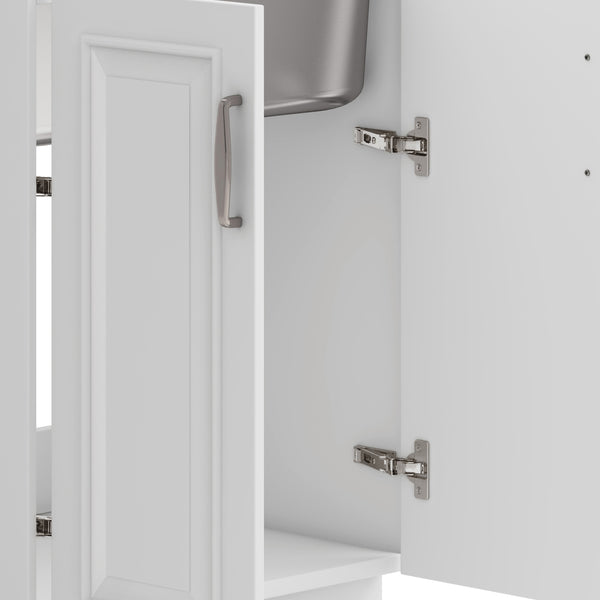 English Elm Darwin Deluxe 24" Laundry Cabinet With Stainless Steel Sink & Pull-Out Faucet For Easy Cleanup B136P158793