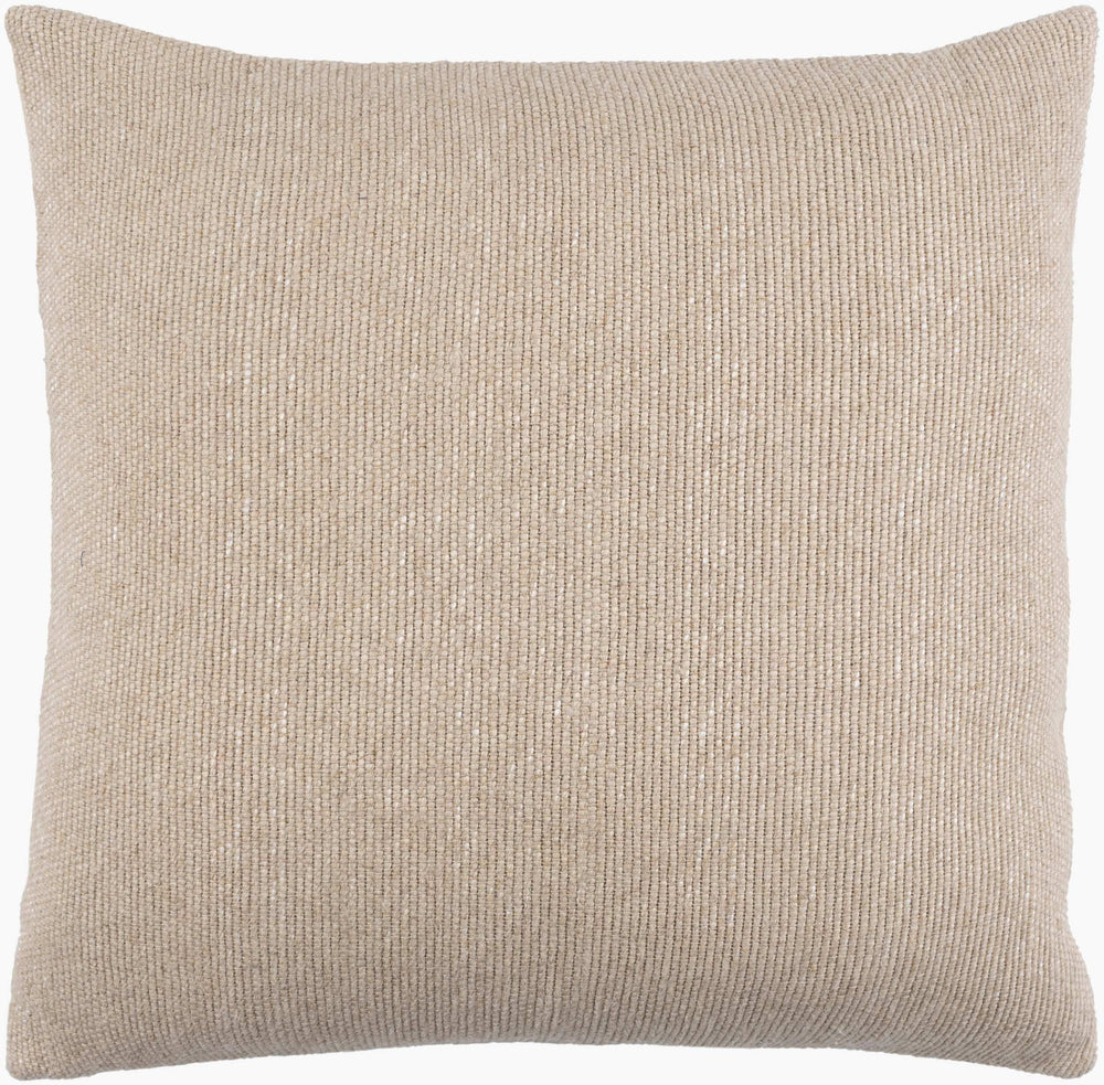 Surya Willa 18" Cotton Accent Pillow - Cozy Country Cottage Charm For Your Home Decor And Comfort Oatmeal Cotton,Cotton Wia001-2020d