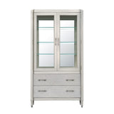 Zoey Glass Door China Cabinet with Drawers