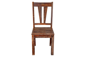 Porter Designs Porter Kalispell Solid Sheesham Wood Dining Chairs - Artisan Crafted Elegance For Your Home Brown Wood 07-196-02-2439