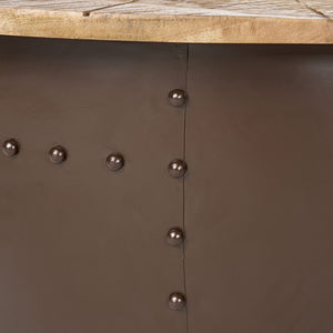 English Elm Christopher Knight Home® - WOODEN Mango Wood & Iron Coffee Table with Hinged Storage, Modern Industrial Drum Design (30.5") 66499.00