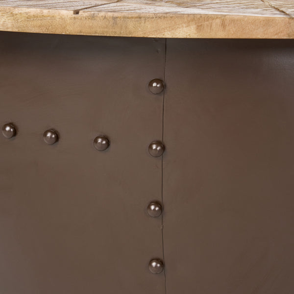 English Elm Christopher Knight Home® - WOODEN Mango Wood & Iron Coffee Table with Hinged Storage, Modern Industrial Drum Design (30.5") 66499.00