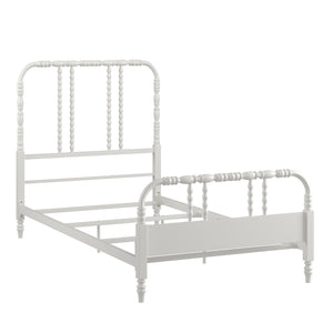 Homelegance By Top-Line Ambrose Metal Spool Bed White Metal