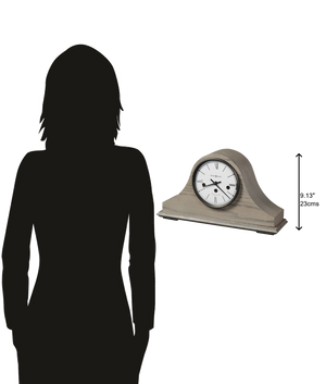 Hekman Furniture 630278 Lakeside Ii Key-wound Mantel Clock With Elegant Chimes & Seaside Gray Finish For Home Decor Seaside Grey Lakeside Ii Mantel Clock 630278