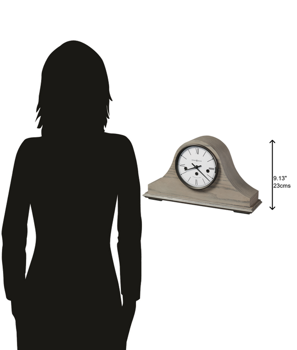 Hekman Furniture 630278 Lakeside Ii Key-wound Mantel Clock With Elegant Chimes & Seaside Gray Finish For Home Decor Seaside Grey Lakeside Ii Mantel Clock 630278