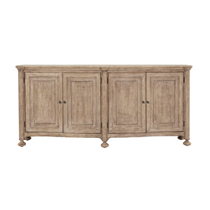 Higgins Street 4-Door Credenza Brown with Woodland Stone Finish P349300 Pulaski Furniture