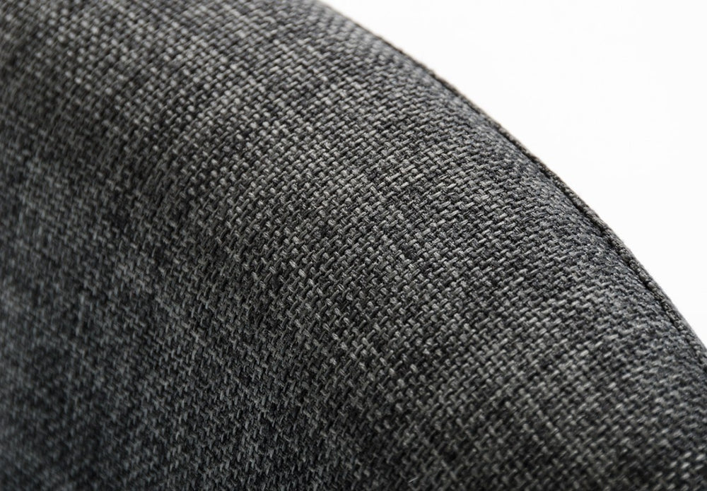 VIG Furniture Williamette Dark Grey Fabric Bar Stool — Mid-Century Modern Full-Back Comfort, Stainless Footrest, No Assembly (30" Seat) VGEUMC-8980CH-B-GRY