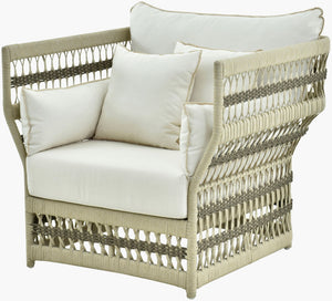 Surya Winder Acrylic Upholstered Accent Chair with Powder Coated Aluminum Base for Patio or Sunroom WIND001-363940