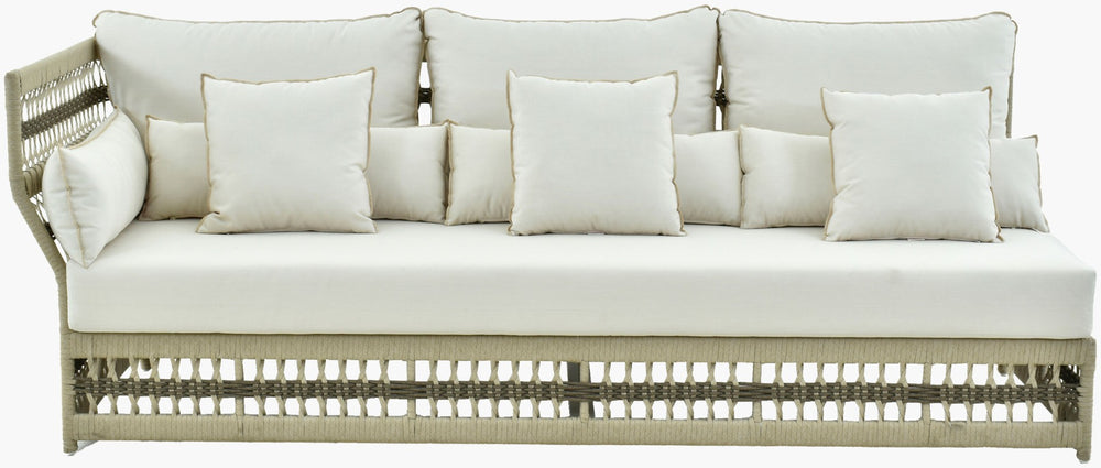 Surya Winder Acrylic Upholstered Sectional with Aluminum Base for Indoor Outdoor Living WIND002-363999