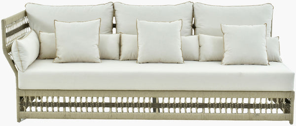 Surya Winder Acrylic Upholstered Sectional with Aluminum Base for Indoor Outdoor Living WIND002-363999