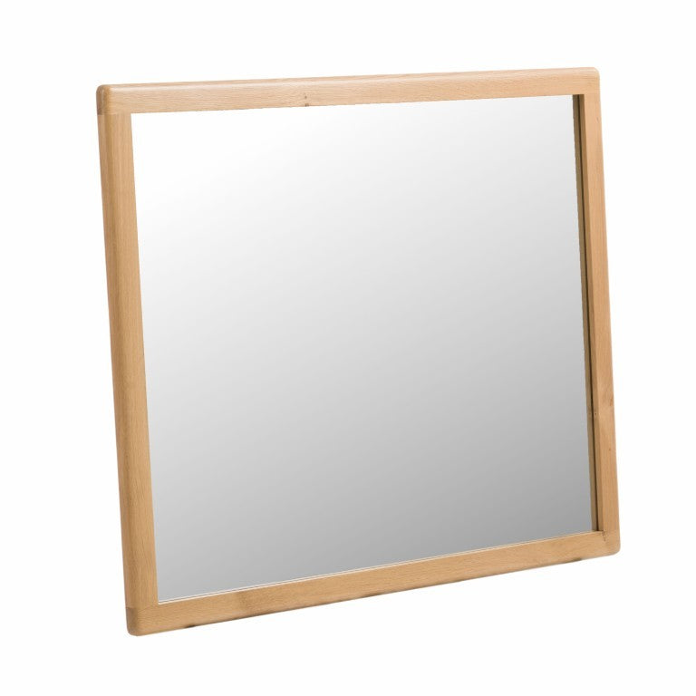 VIG Furniture Winters Natural Oak Mirror — Modern Rectangular Wall Or Dresser Mount, Warm Wood Finish, Versatile VGWDEMI-MR