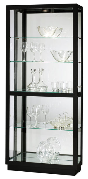 Hekman Furniture 680572 Jayden Iii Curio Cabinet - Elegant Glass Display, Adjustable Shelves & Led Lighting Showcase Gloss Black Jayden Iii Curio Cabinet 680572