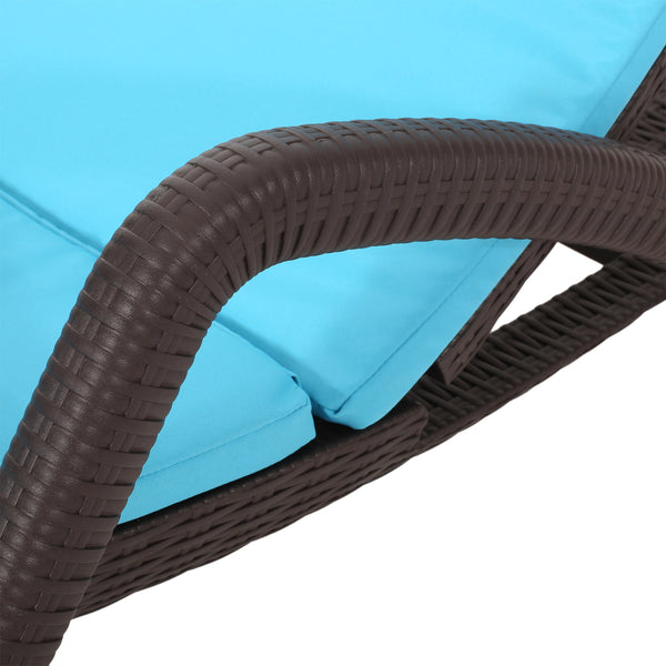 English Elm Christopher Knight Home® - Mikael Chaise Lounge With Cushion - Ergonomic Dark Brown Design For Ultimate Indoor & Outdoor Comfort 70798.00DBLU
